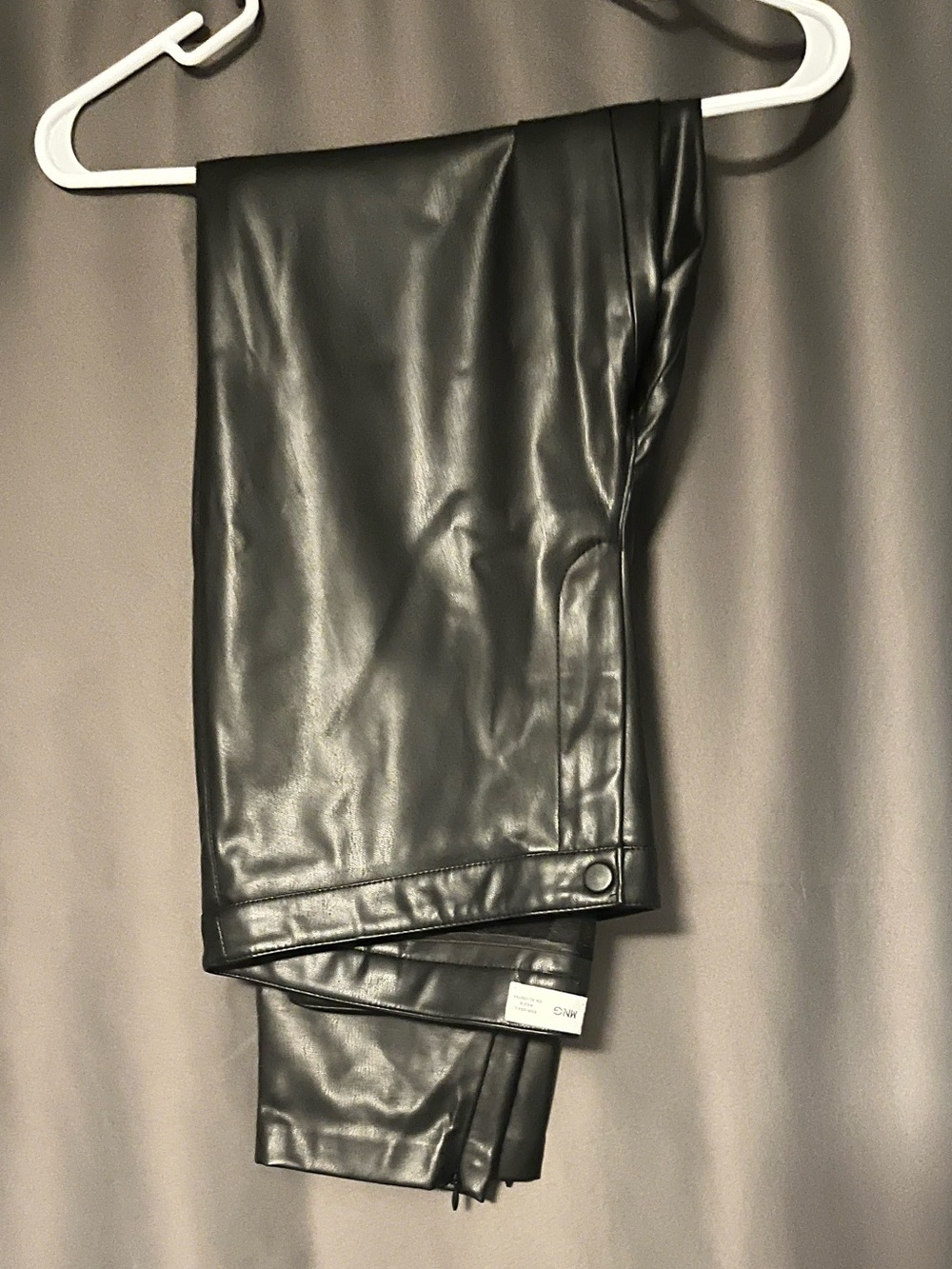 Women’s Mango Black Faux Leather Dress Pants